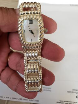 Judith ripka silver watch bracelet