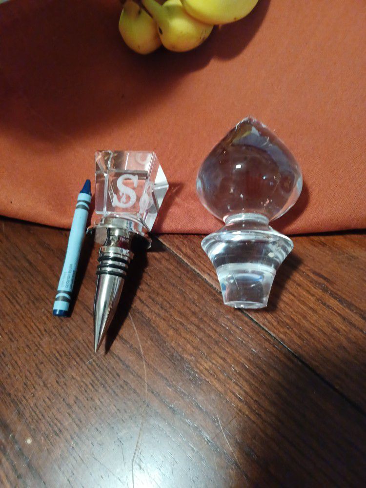 Crystal Bottle  Toppers.  Both For $15