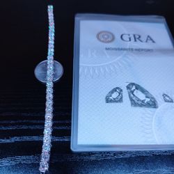 5mm 6" Sterling Silver Tennis Bracelet Moissanite 