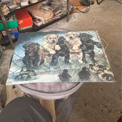 Tin sign “Jail Birds” By Joanne Grahm