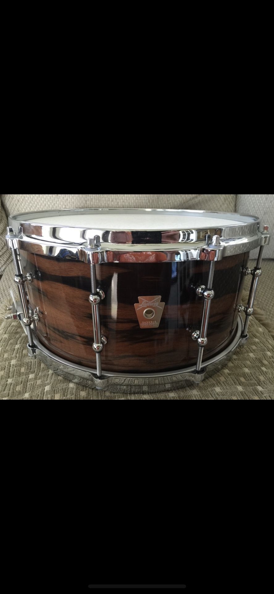 Ludwig Steinway Macassar Ebony Snare Drum