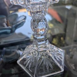 Shannon Crystal / Candlestick Holder / Lead Crystal / Fan / Criss Cross / Taper Candle / Candle Holder
