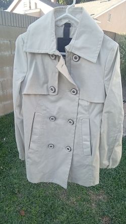Mackage Beige Double-Breasted Trench Coat Size S/P