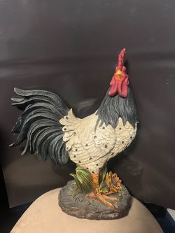 Large Rooster Figurine Statue