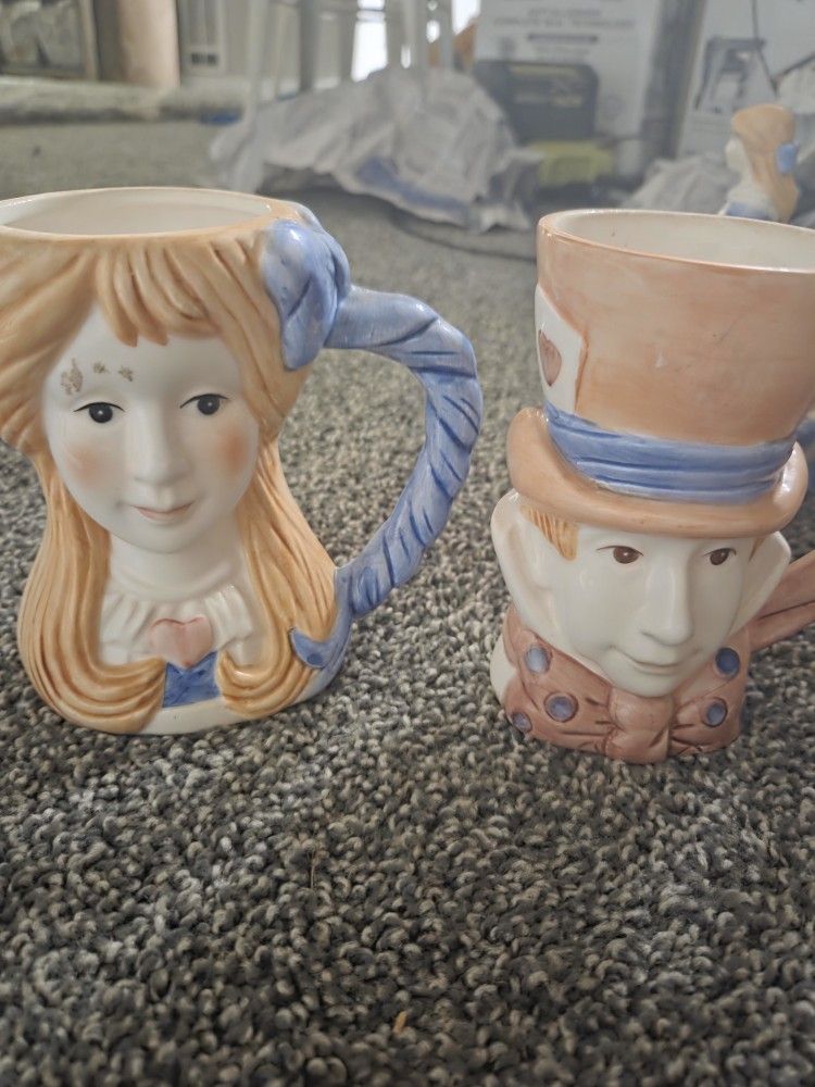 Antique Alice In Wonderland Tea Set
