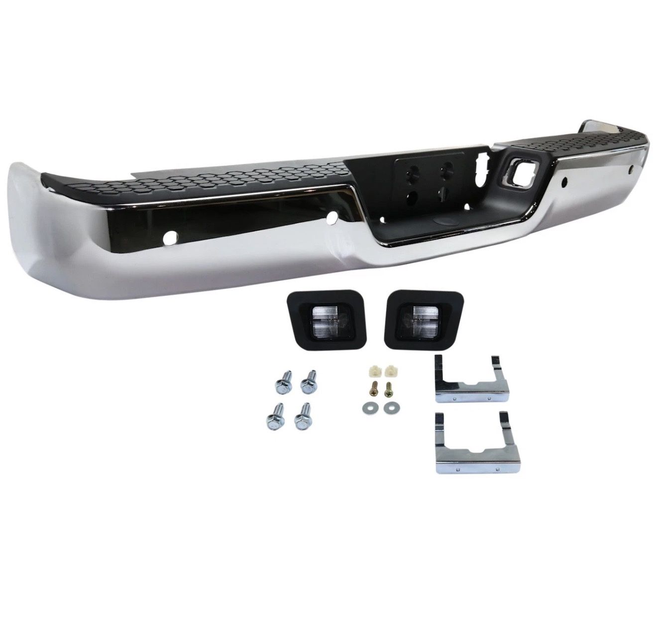 Step Bumper For Ram 2(contact info removed)-2018 Rear w/ Parking Sensors Chrome