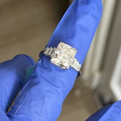 Silver Moissanite Ring