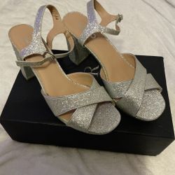 Sliver Glitter High Heels Size 11