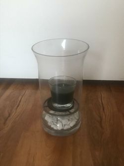 Glass candle holder