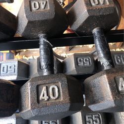 40lb. Dumbbells  Iron