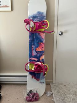 Sims snowboard with Burton bindings