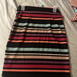 Medium Multicolor Charlotte Russe stripe pencil skirt 