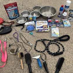 Dog Related Items - Leashes, Bowls, Etc.