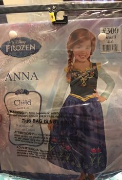 Anna girls costume size 4–6 (no wig)