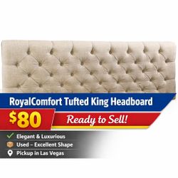 RoyalComfort Tufted King Headboard