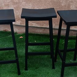 Set Of  3 Bar Stools  30" 