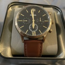 Brown Leather Fossil Watch