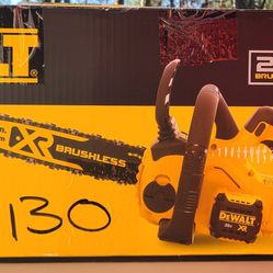 Dewalt 20V MAX XR Brushless 12in Chainsaw Battery And Charger Not Included 