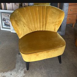 Mustard Suede Chair 