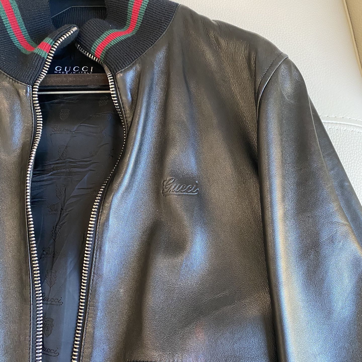 Suede Jacket Tan Gucci Jacket Gucci Jacket Gold Mens Gucci