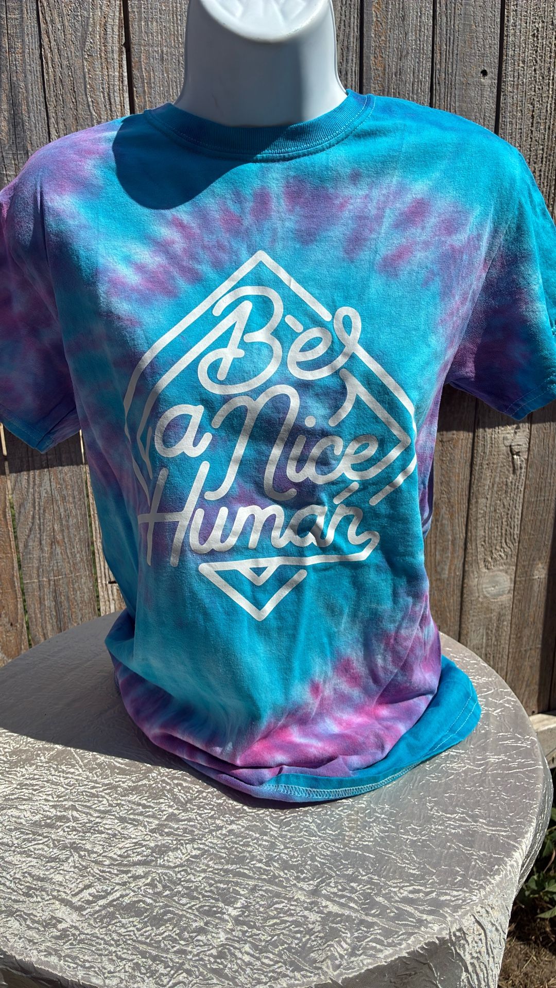 Be A Nice Human Tie Dye Shirt Size S
