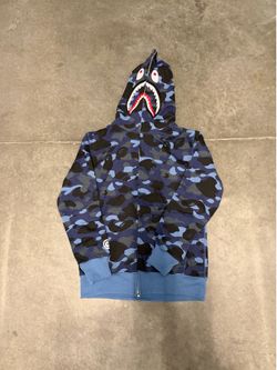 Bape Blue Zip Up Hoodie