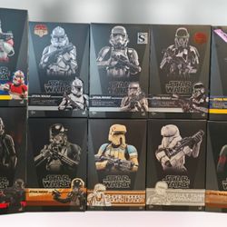 (LOT OF 10) ASSORTED STAR WARS HOT TOYS *EMPTY BOXES ONLY*  "READ DESCRIPTION"
