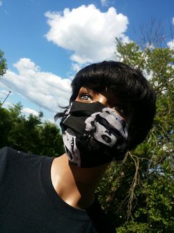 Marilyn Monroe black and white face mask