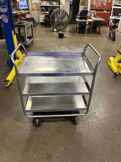 Stainless Steel 3-Shelf Rolling Utility Cart STAINLESS STEEL