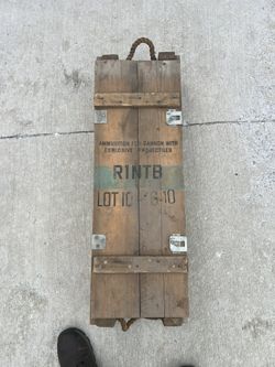 Vintage Military Ammunition Crate Dated July 1954