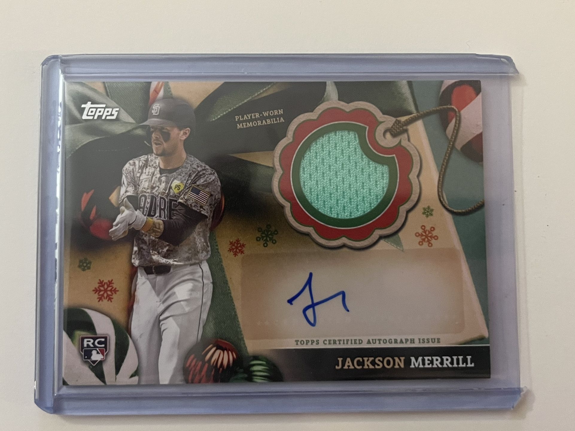Jackson Merrill 2024 Topps Holliday Patch Auto /50