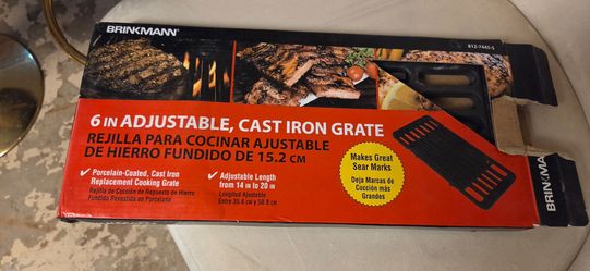Brinkmann Adjustable 6" Porcelain-Coated Cast Iron Cooking Grate BBQ
