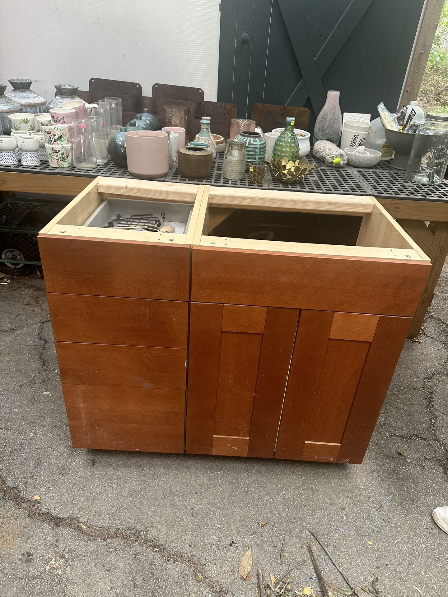 IKEA real wood front cabinets