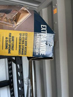 Werner extra wide 25" Aluminum attic ladder