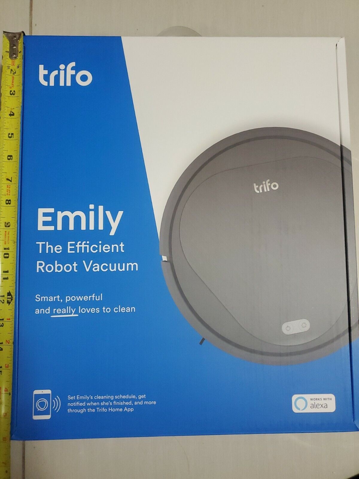 Trifo Emily Essential Robot Vacuum, Cleaner, Carpet, Floor, works with Alexa