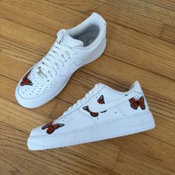 Custom Painted Butterfly Air Force Ones
