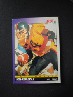 Walter Dean Rookie Football Card