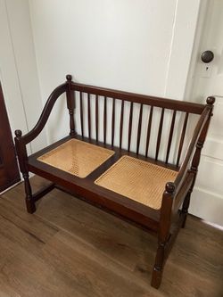 Vintage Cane Bench
