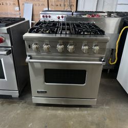 Viking 30”Wide Gas Range Stove In Stainless Steel 