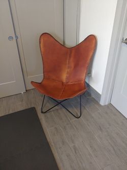Leather Chair Cognac Color