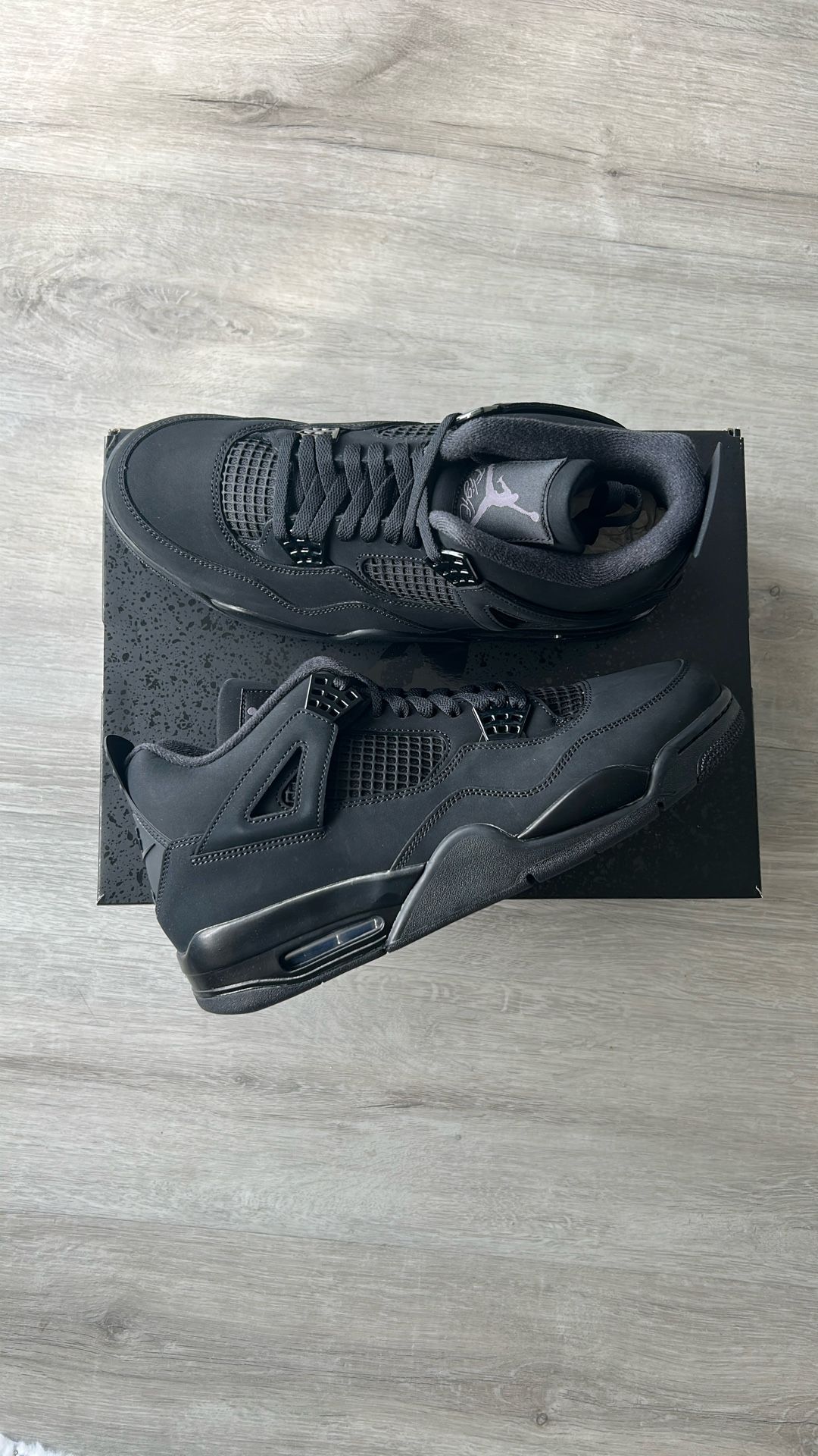 Size 12 Jordan 4 Black Cats