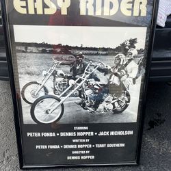 Easy Rider Vintage UK Import Dennis Hopper Movie Poster 23 x 33. 