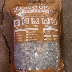 MSI Quantum Fire Glass Glacial Silver 20 lbs Fireplace Firepit Aquarium