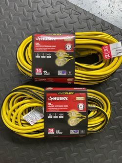 $50 for both usually $80 each .Husky VividFlex 50 ft Lighted Extension Cord