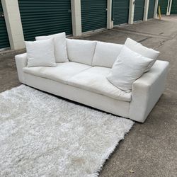Goose And Down Sofa With Matching Pillows In Cream By Living Spaces Including Delivery