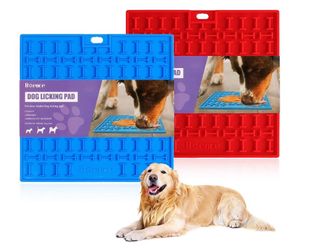 [Pet Slow Feeder Lick Mat, Dog & Cat Training Licking Mat for Reducing Boredom Anxiety Relief, Perfect for Food, Treats, Yogurt, Peanut Butter, Slow D