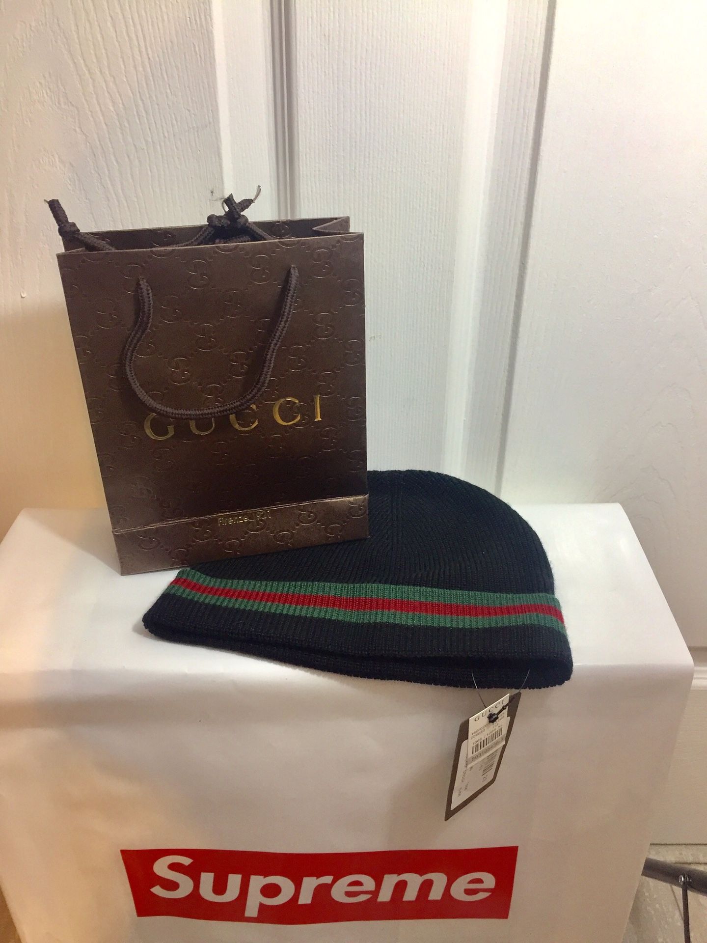 Gucci Web Beanie and Scarf