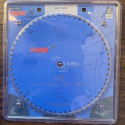 2 saws in 1 Pack 10 Inch Circular Saw Blade, 60T Fine Finish
