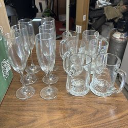 Champagne And Beer Glasses (sets Of 6) 