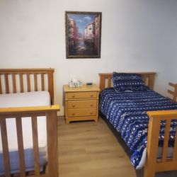 Wooden Bunk Beds Set